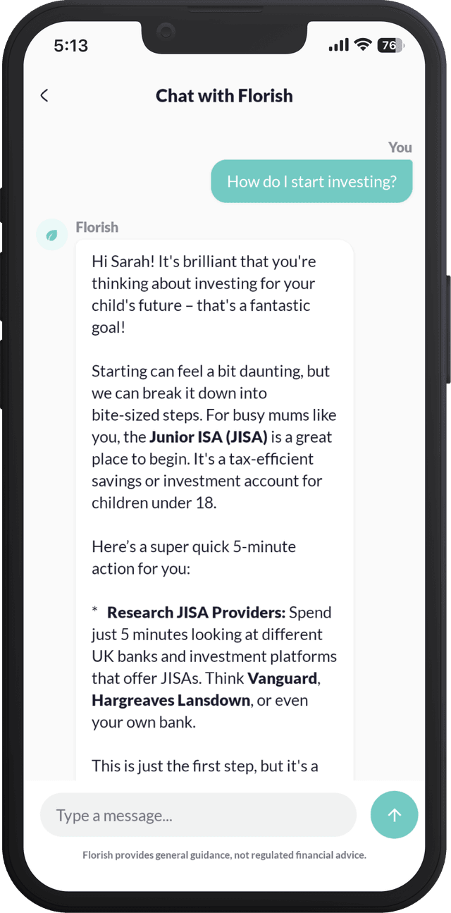 Florish AI chat assistant